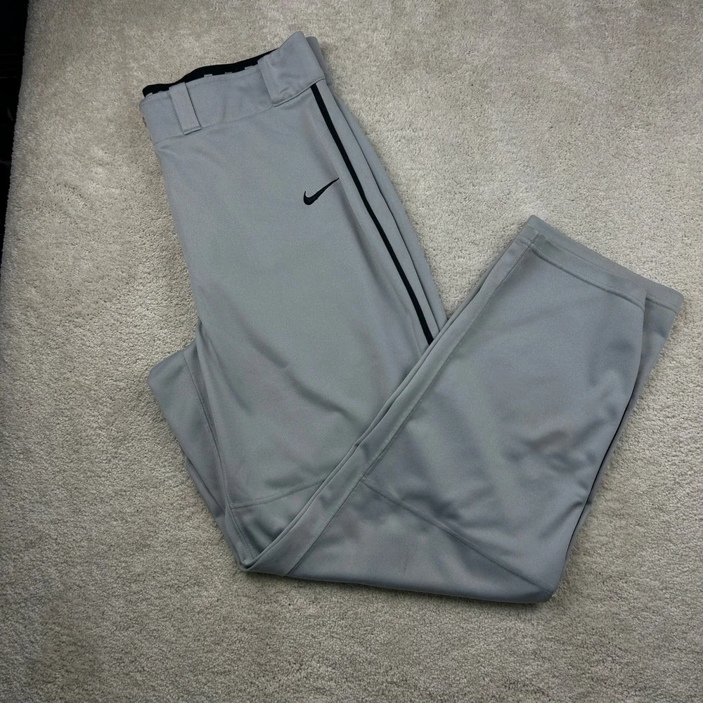 Nike Side Stripe Baseball Pants XL Grey Dri-FIT Swingman Sportswear Athletic